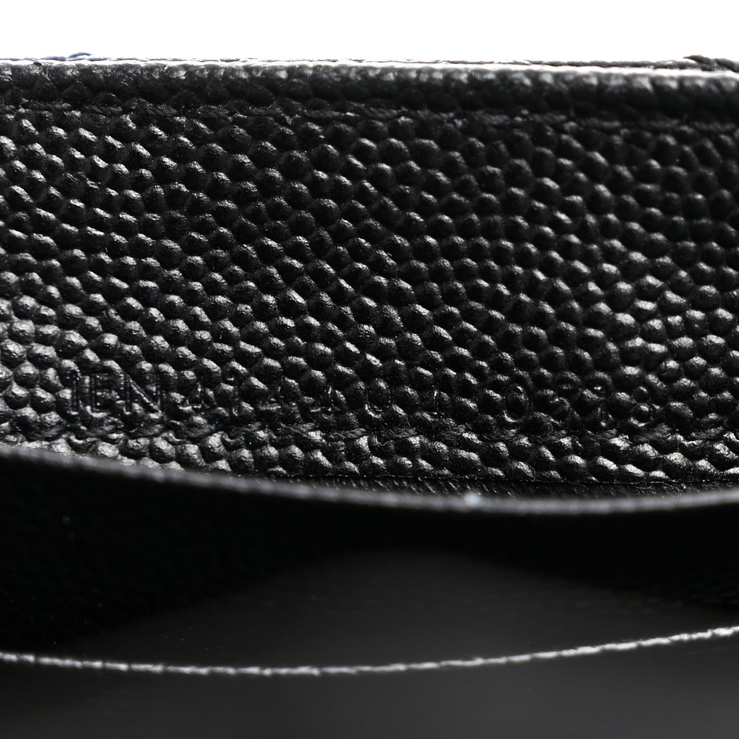 Grain De Poudre Matelasse Chevron Small Monogram Envelope Wallet Black