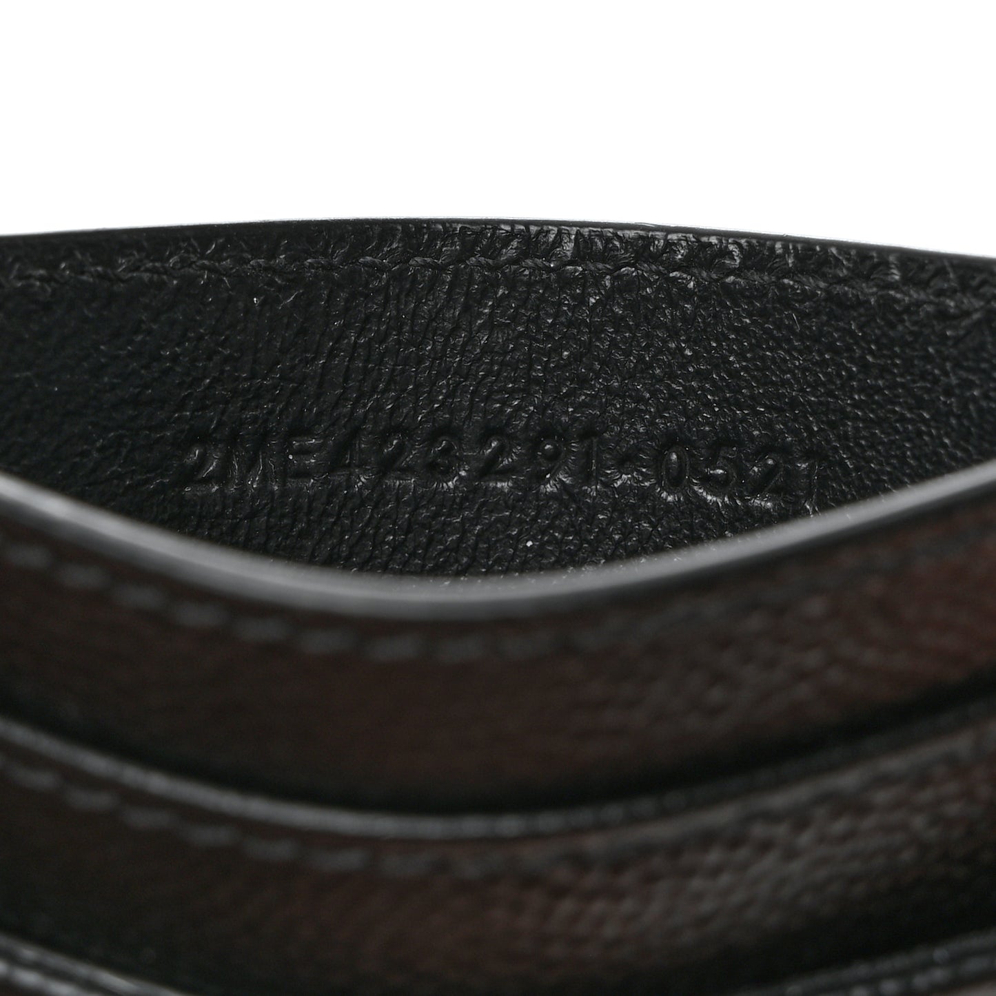 Grain De Poudre Matelasse Chevron Monogram Credit Card Case Black