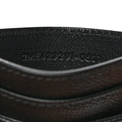 Saint Laurent Grain De Poudre Matelasse Chevron Monogram Credit Card Case Black 7 of 7