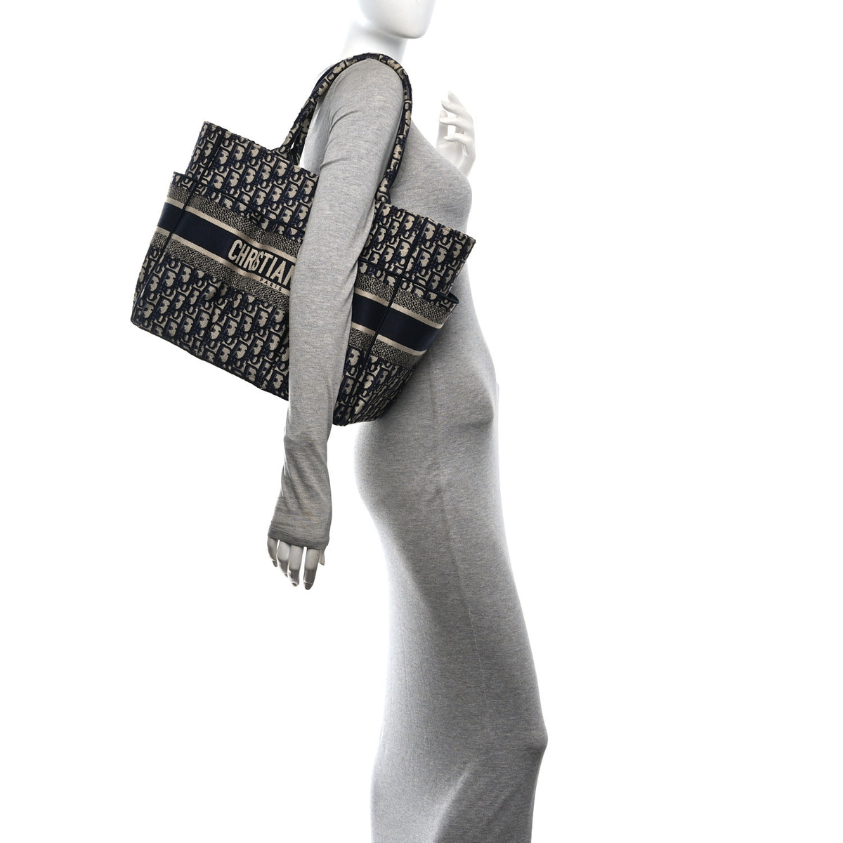 Christian Dior Oblique Catherine Tote Blue 2 of 12
