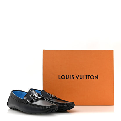 Louis Vuitton Calfskin Mens Monte Carlo Car Shoe Moccasin Loafers 9 Navy 10 of 10