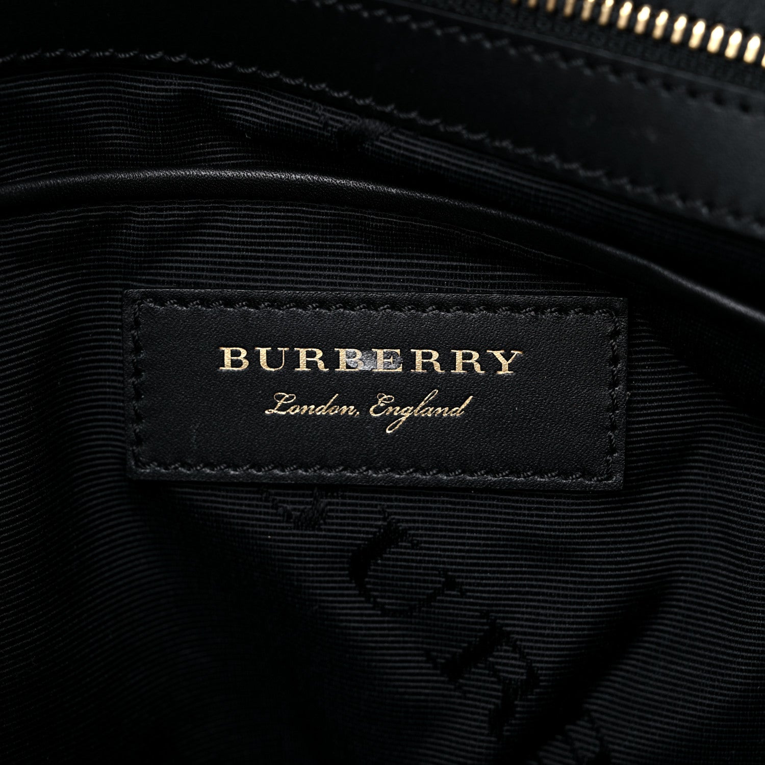 Burberry Nylon Large Rucksack Backpack Black Gold 6 of 13