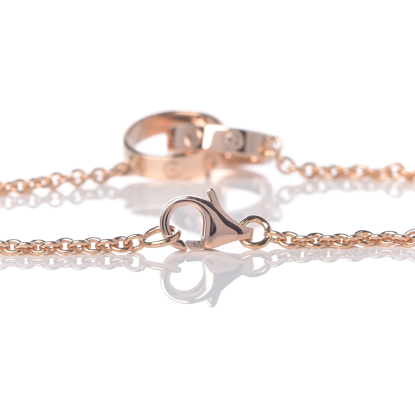 18K Pink Gold Interlocking LOVE Bracelet
