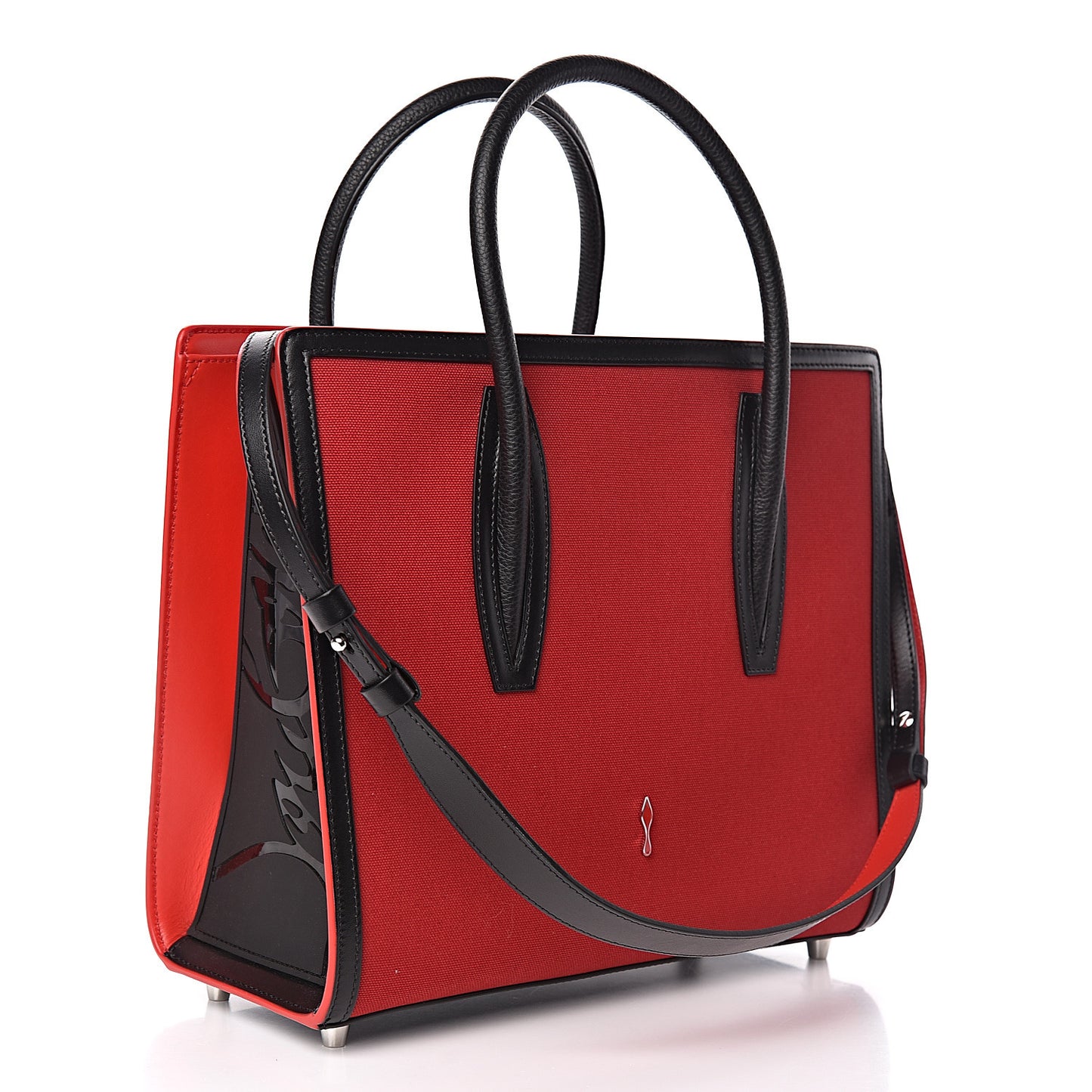 Calfskin Empire Pony Hair Leopard Print Studded Medium Paloma Red Brown