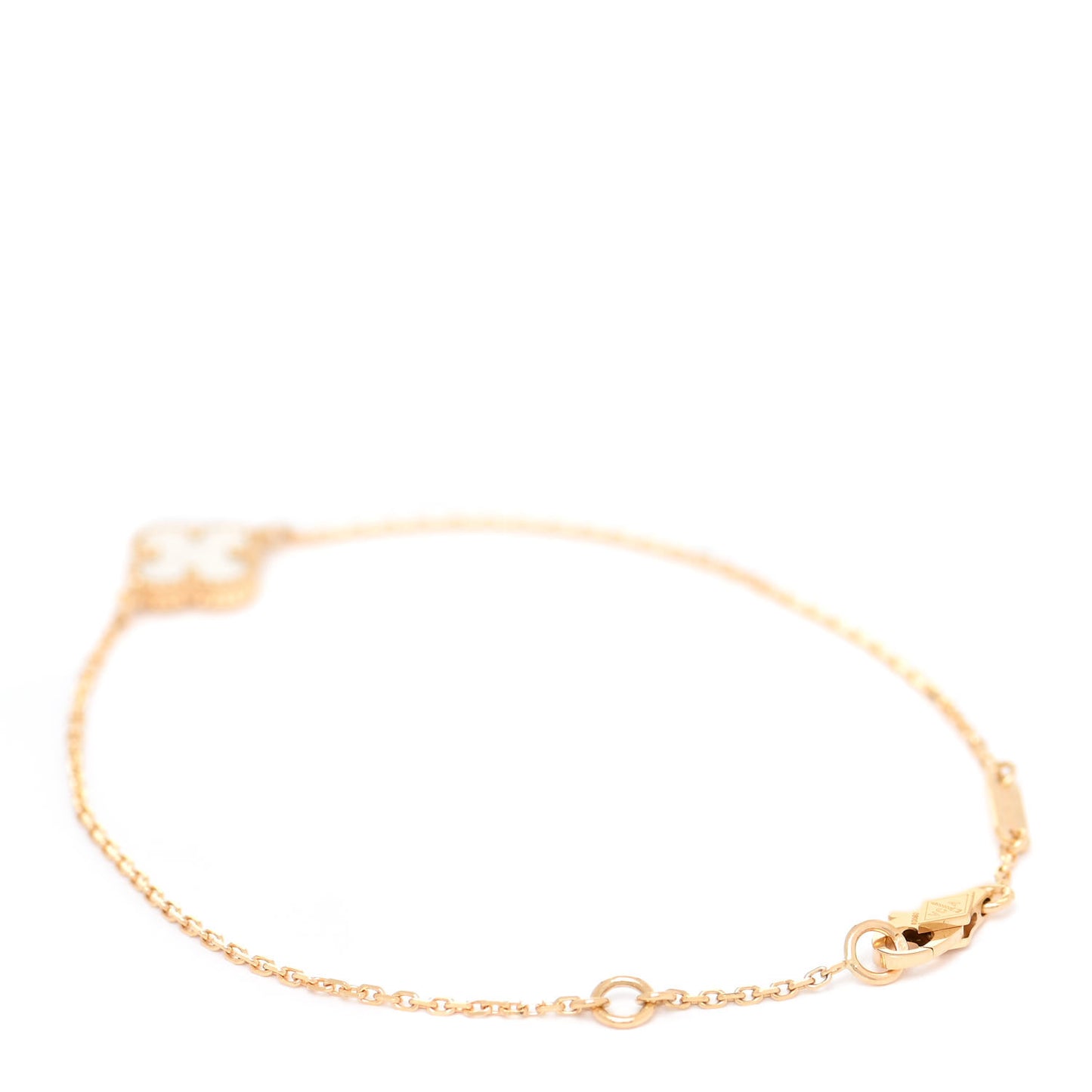 18K Yellow Gold Mother of Pearl Sweet Alhambra Bracelet