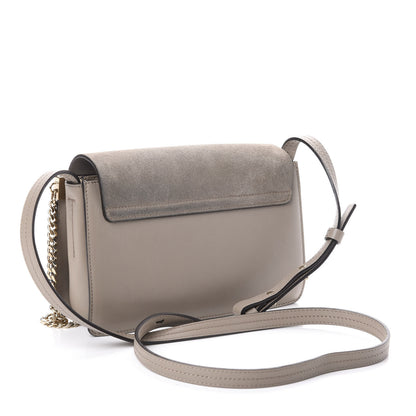 Chloe Suede Calfskin Small Faye Shoulder Bag Motty Grey 3 of 9