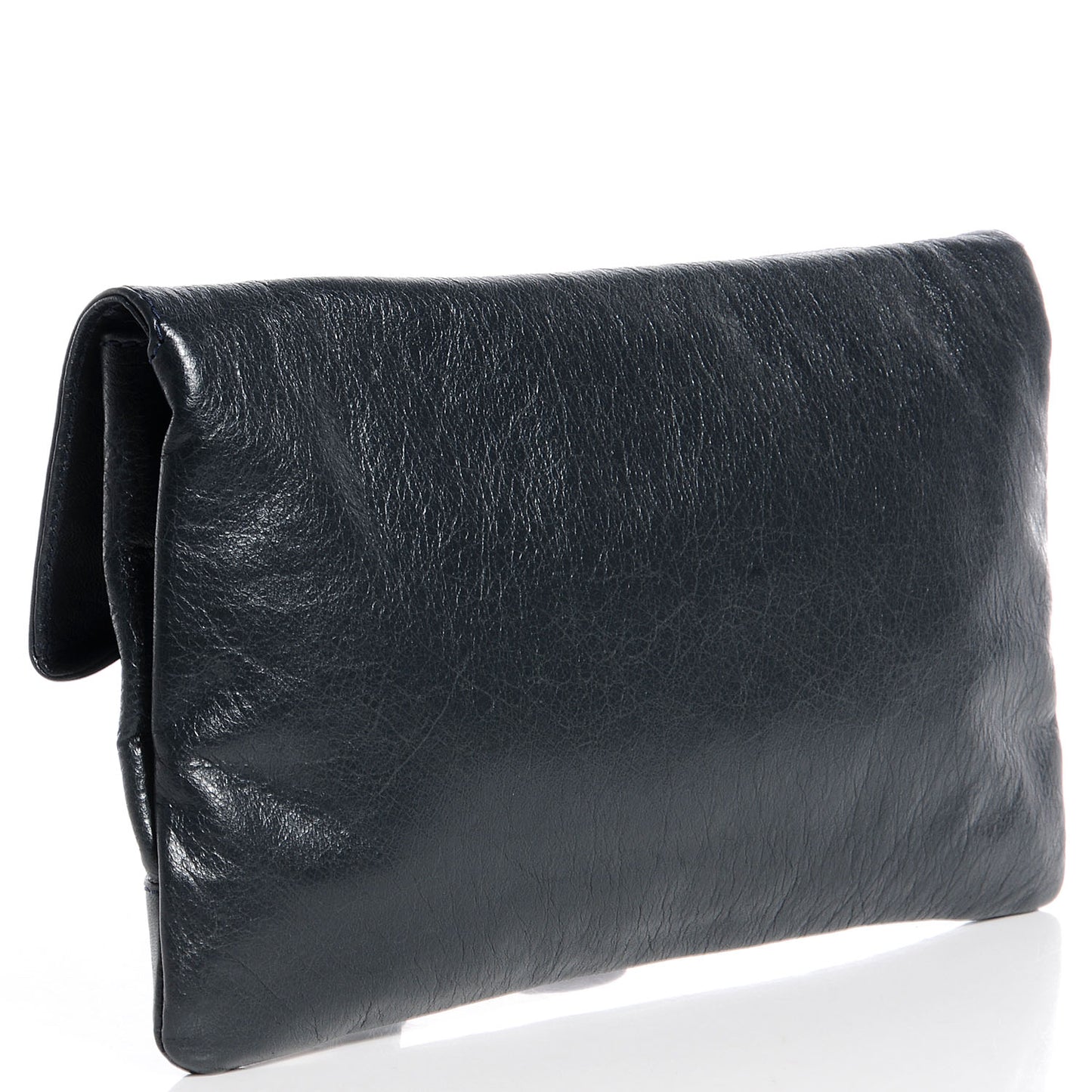 Agneau Giant 12 Gold Hardware Envelope Clutch Anthracite