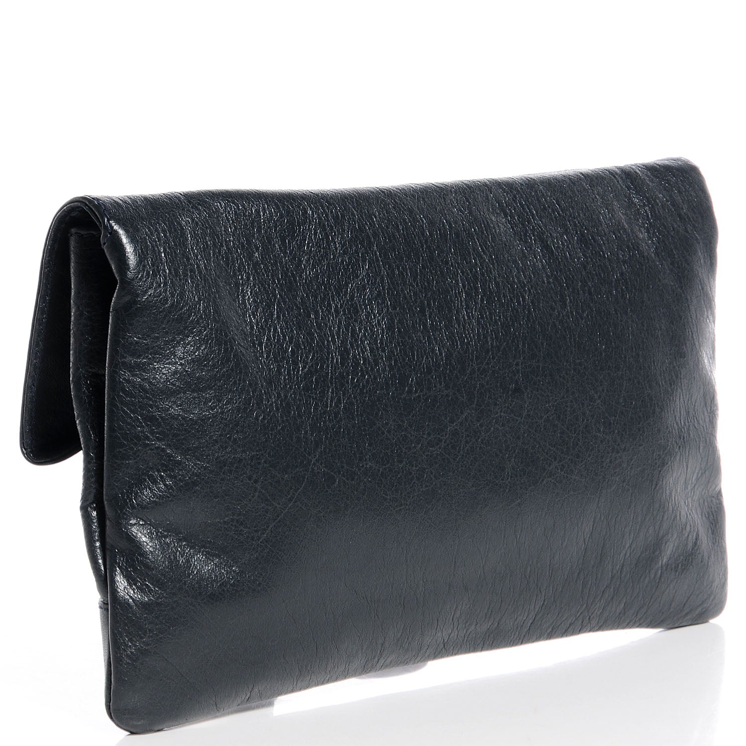 Balenciaga Agneau Giant 12 Gold Hardware Envelope Clutch Anthracite 3 of 13