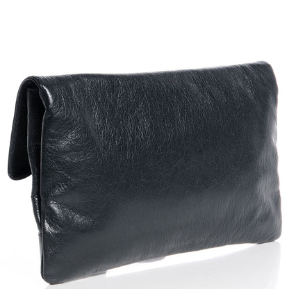 Balenciaga Agneau Giant 12 Gold Hardware Envelope Clutch Anthracite 3 of 13