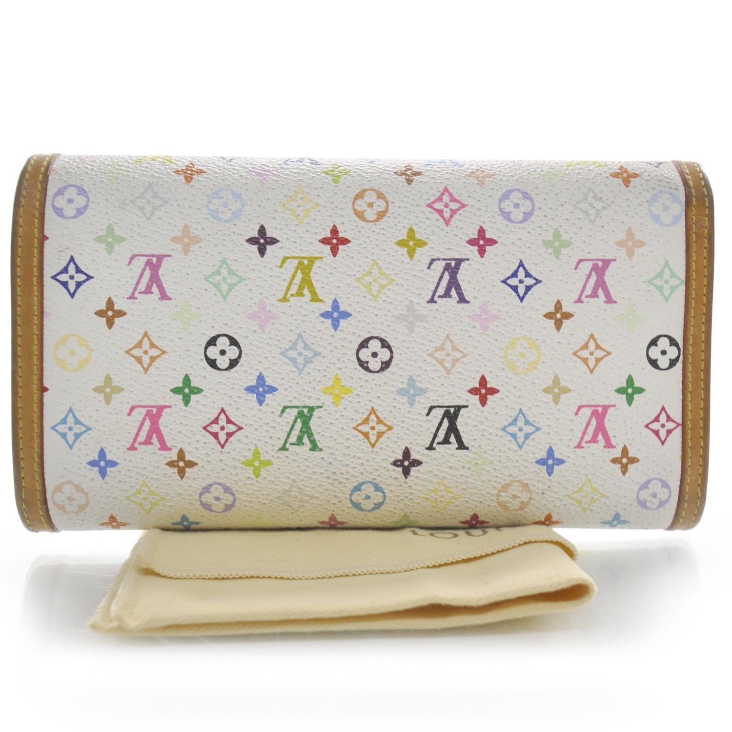 Louis Vuitton Monogram Multicolor Porte Tresor International Wallet White 2 of 5