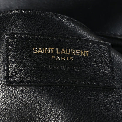 Saint Laurent Patent Calfskin Matelasse Monogram Small Vicky Chain Bag Black 7 of 12