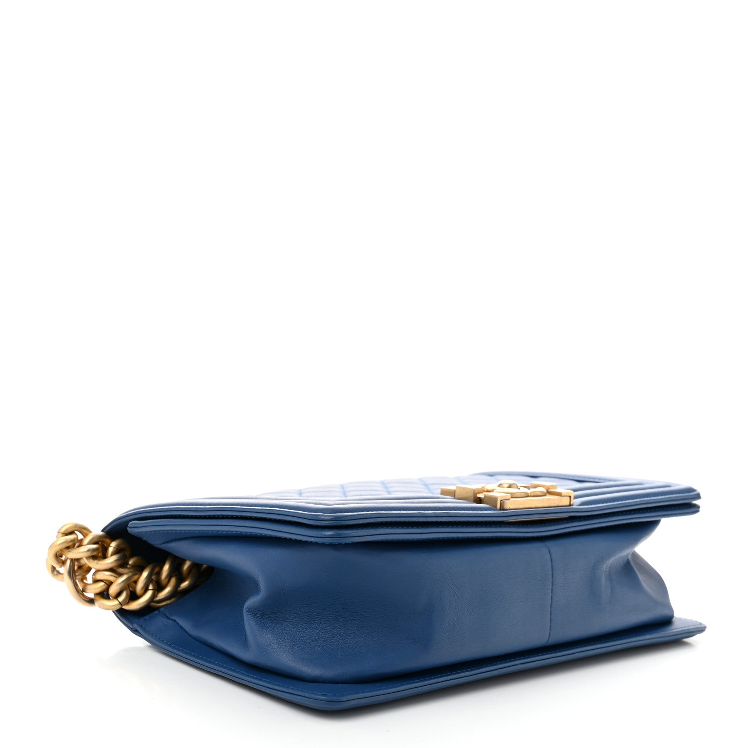 Chanel Lambskin Quilted Medium Boy Flap Blue 4 of 10