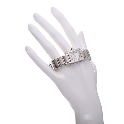 Cartier Stainless Steel 18K Yellow Gold 20mm Tank Francaise Quartz Watch 2 of 9