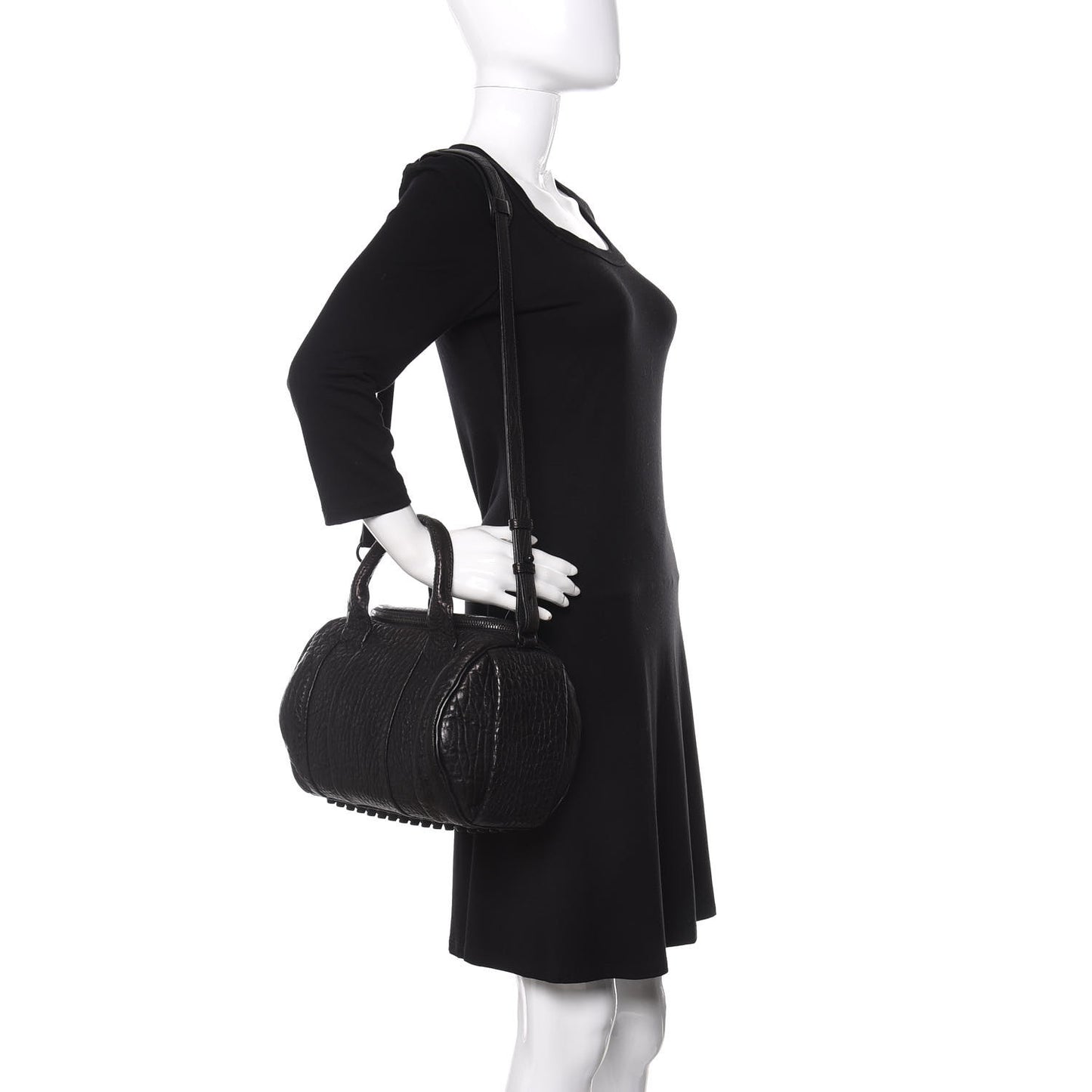 Pebbled Lambskin Rockie Black Matte Black Hardware