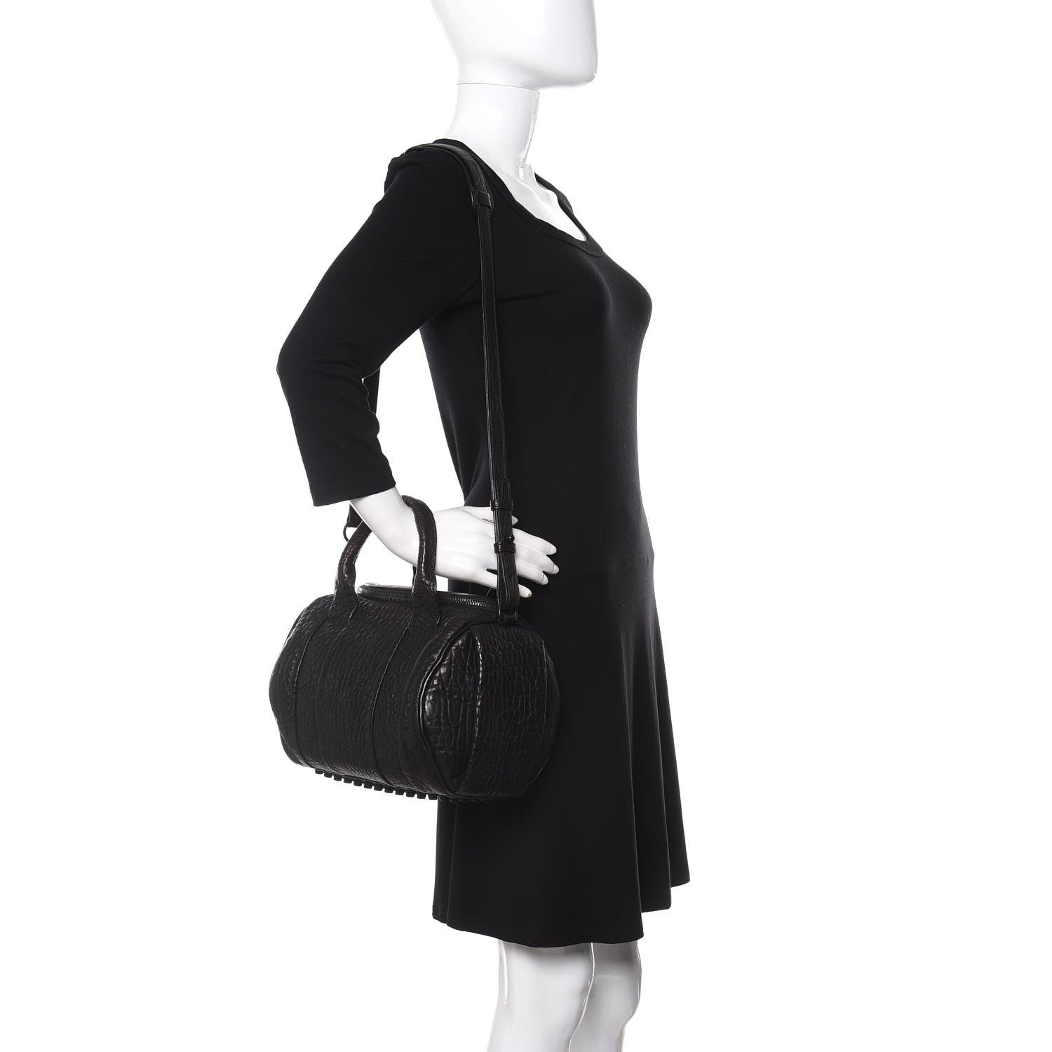 Alexander Wang Pebbled Lambskin Rockie Black Matte Black Hardware 2 of 9