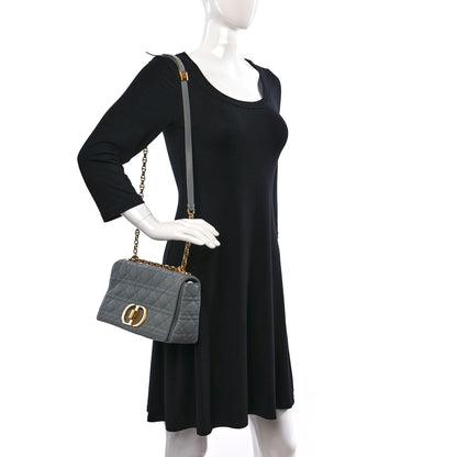 Christian Dior Calfskin Cannage Medium Caro Bag Grey 2 of 11