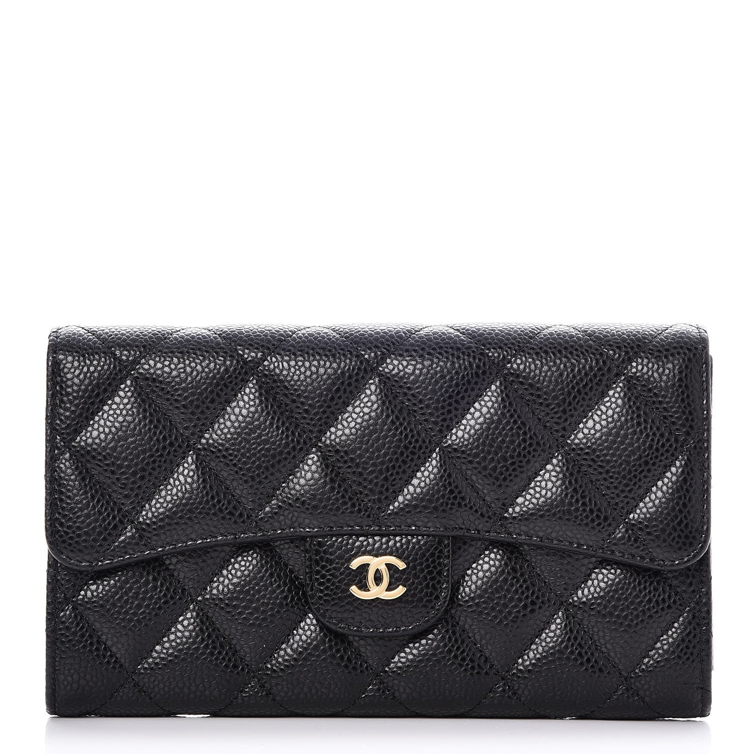 Chanel Caviar Quilted Large Flap Wallet Black 1 of 9