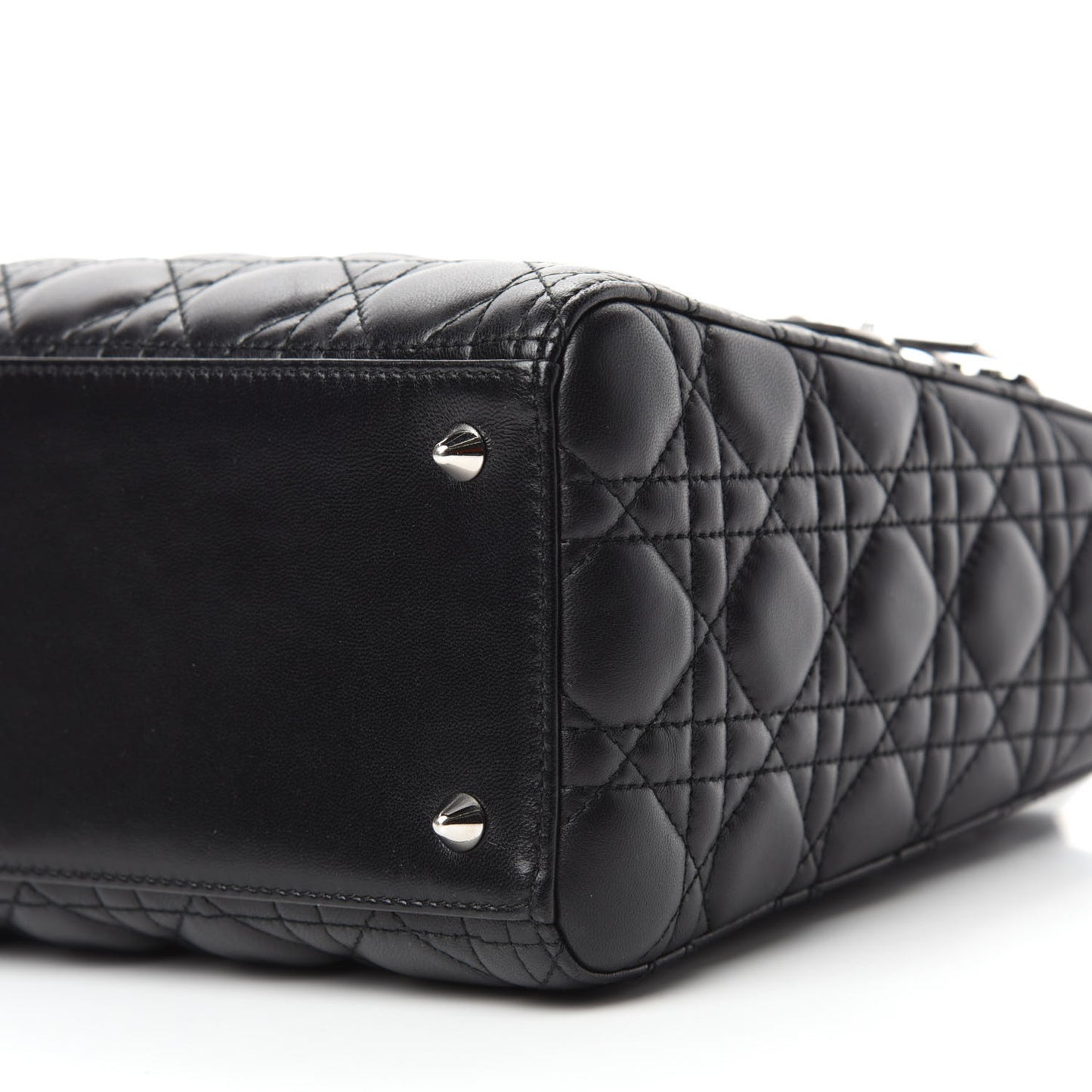 Lambskin Cannage Medium Lady Dior Black