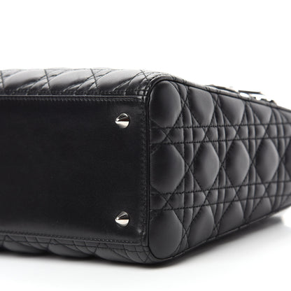 Christian Dior Lambskin Cannage Medium Lady Dior Black 7 of 10