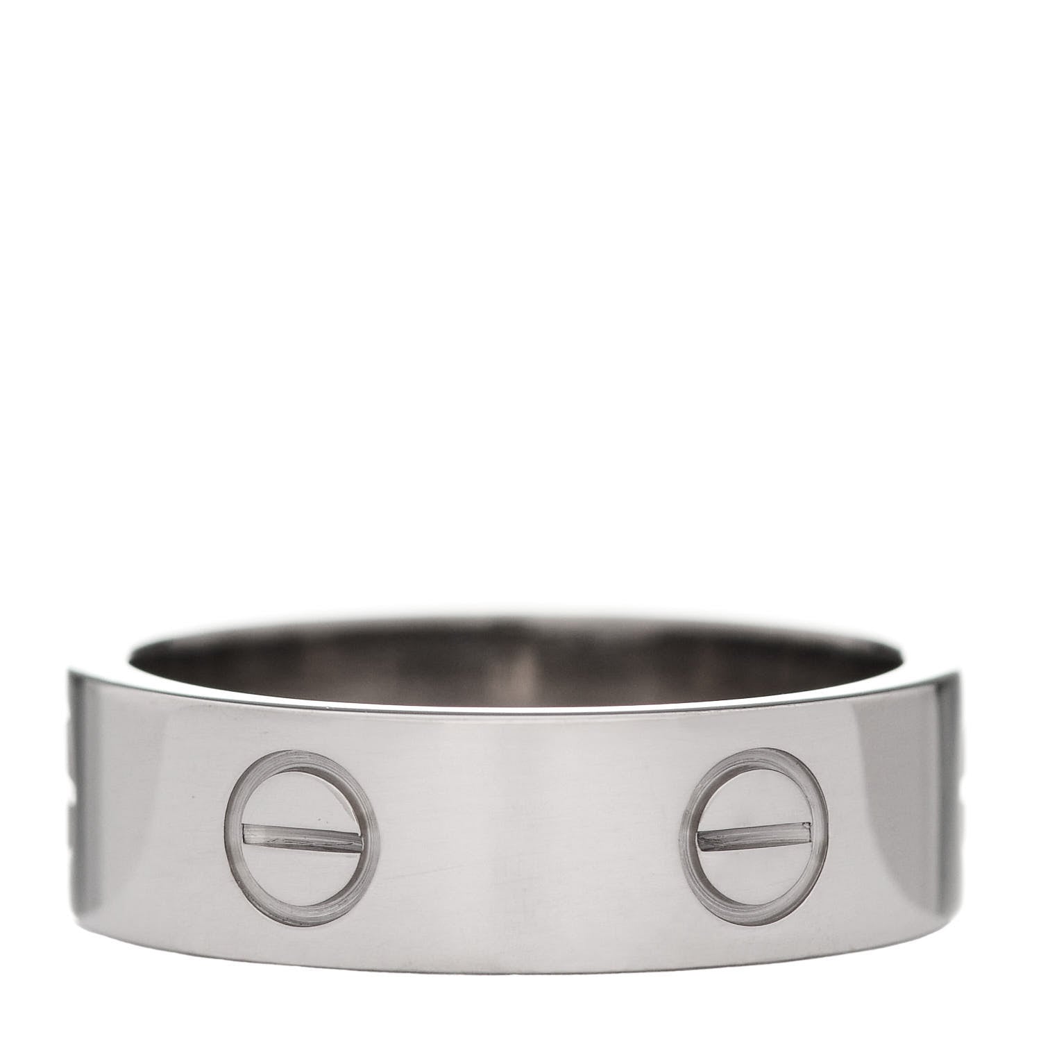 Cartier 18K White Gold 6mm LOVE Ring 57 8 3 of 5