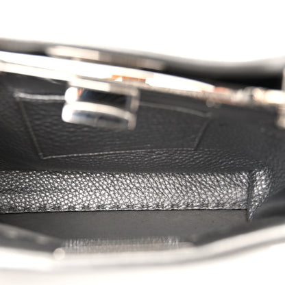 Fendi Cuoio Romano Lux Selleria Mini Peekaboo Iconic Satchel Argento 7 of 11