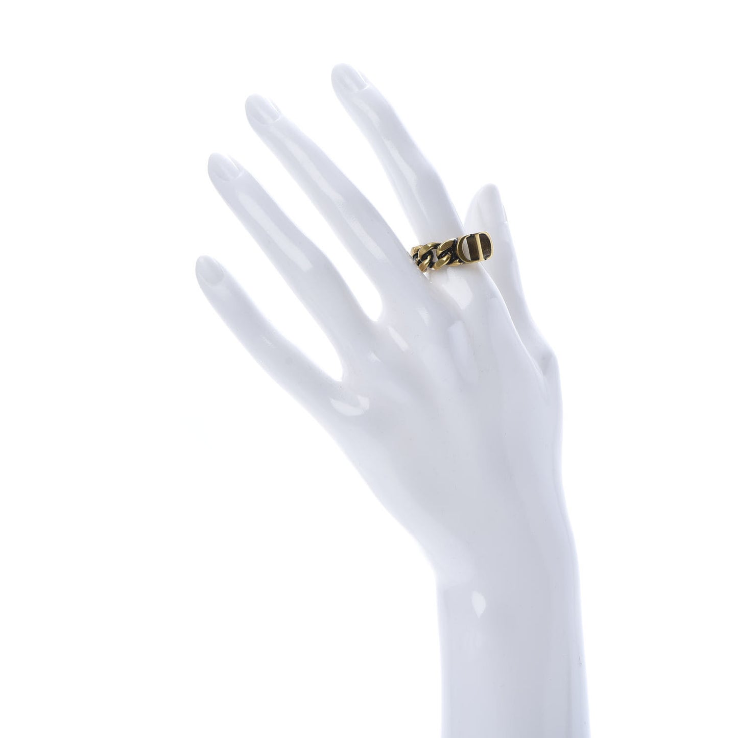 Metal Montaigne 30 Chain Ring Antique Gold