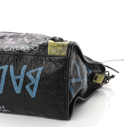 Balenciaga Agneau Graffiti All Over Classic Hardware City Black Multicolor 8 of 8