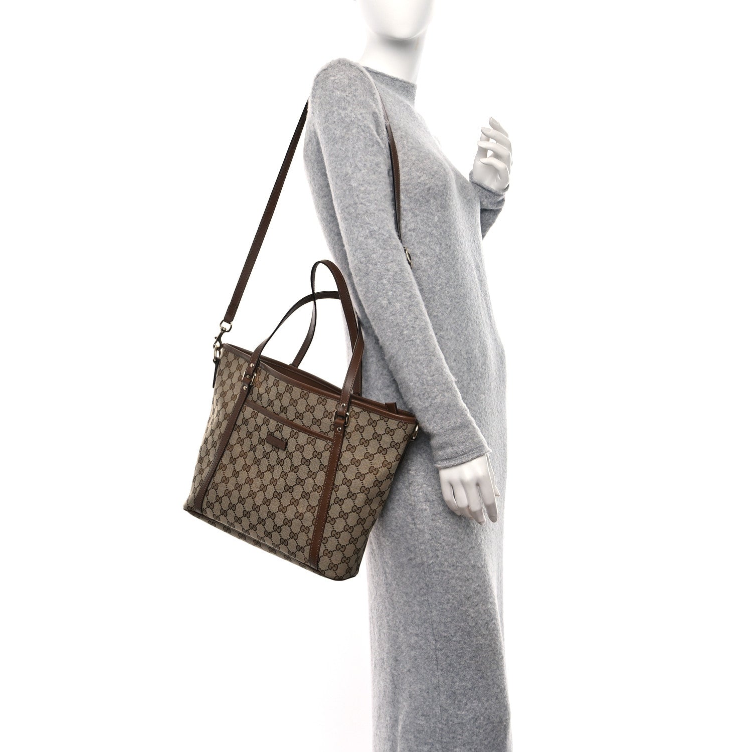 Gucci GG Supreme Monogram Medium Joy Tote Brown 2 of 9