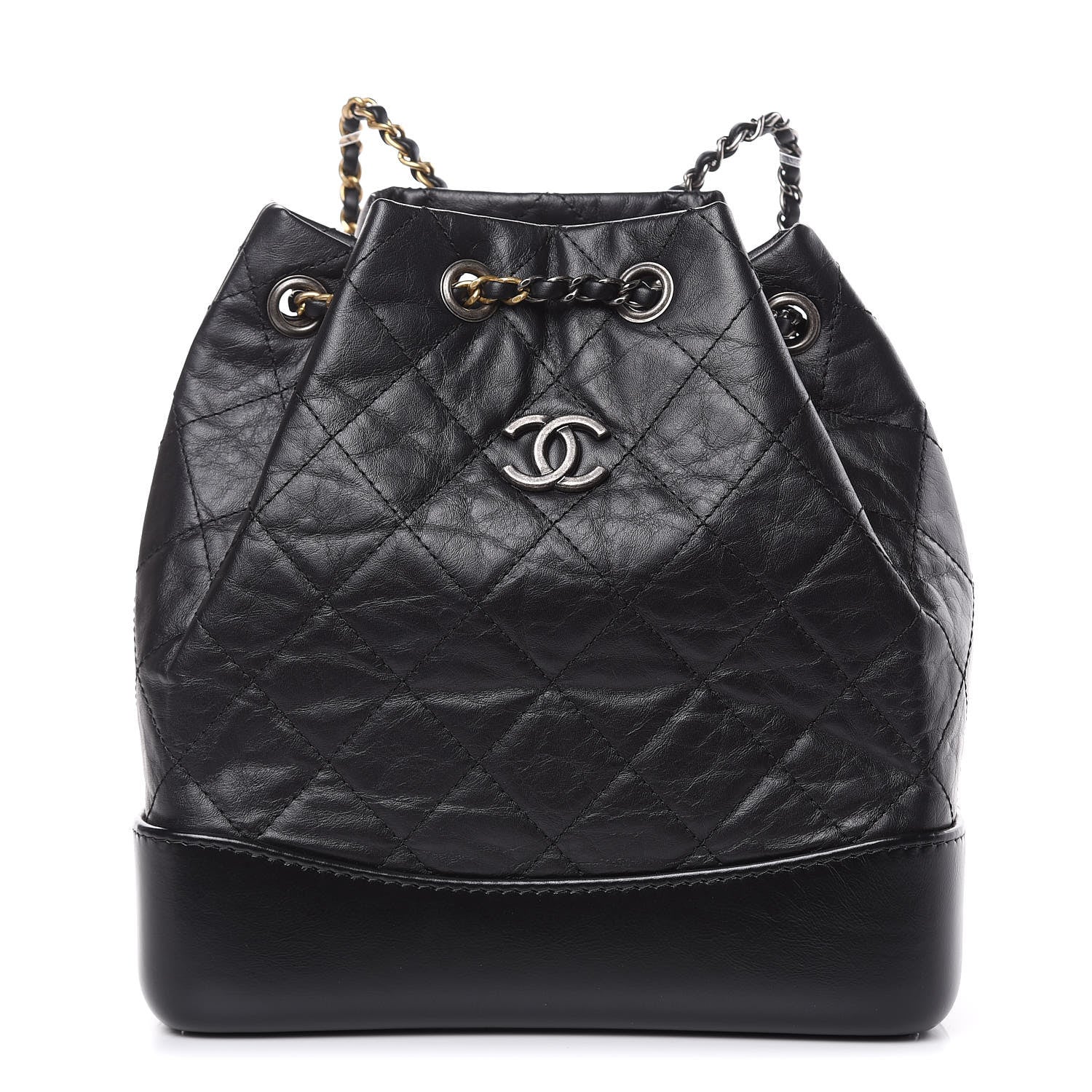 Chanel Aged Calfskin Quilted Small Gabrielle Backpack Black 1 of 11