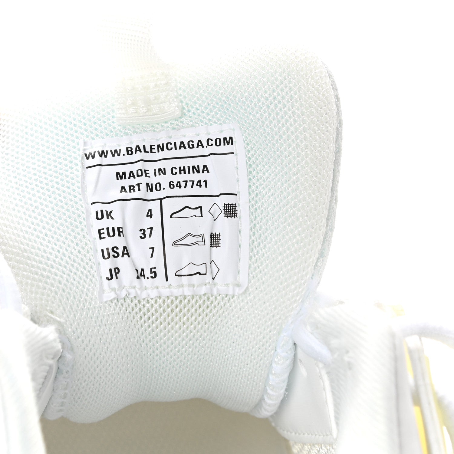 Balenciaga Rubber Mesh Fabric Clear Sole Womens Track Sneakers 37 White Transparent 8 of 8