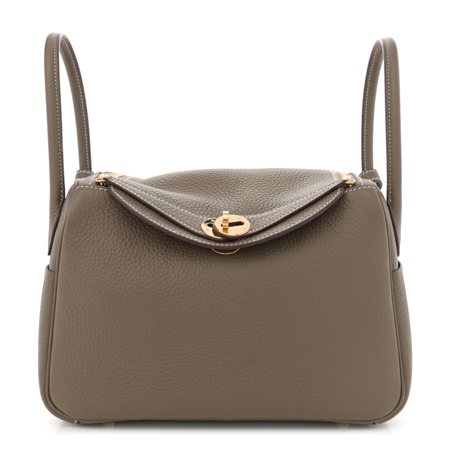 Hermes Taurillon Clemence Lindy 26 Etoupe 1 of 11