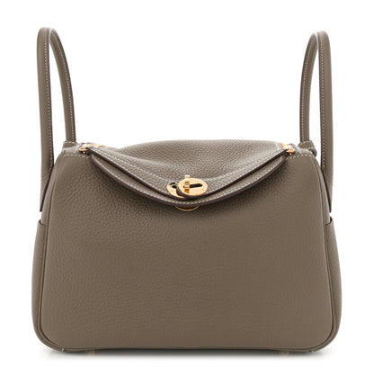 Hermes Taurillon Clemence Lindy 26 Etoupe 1 of 11