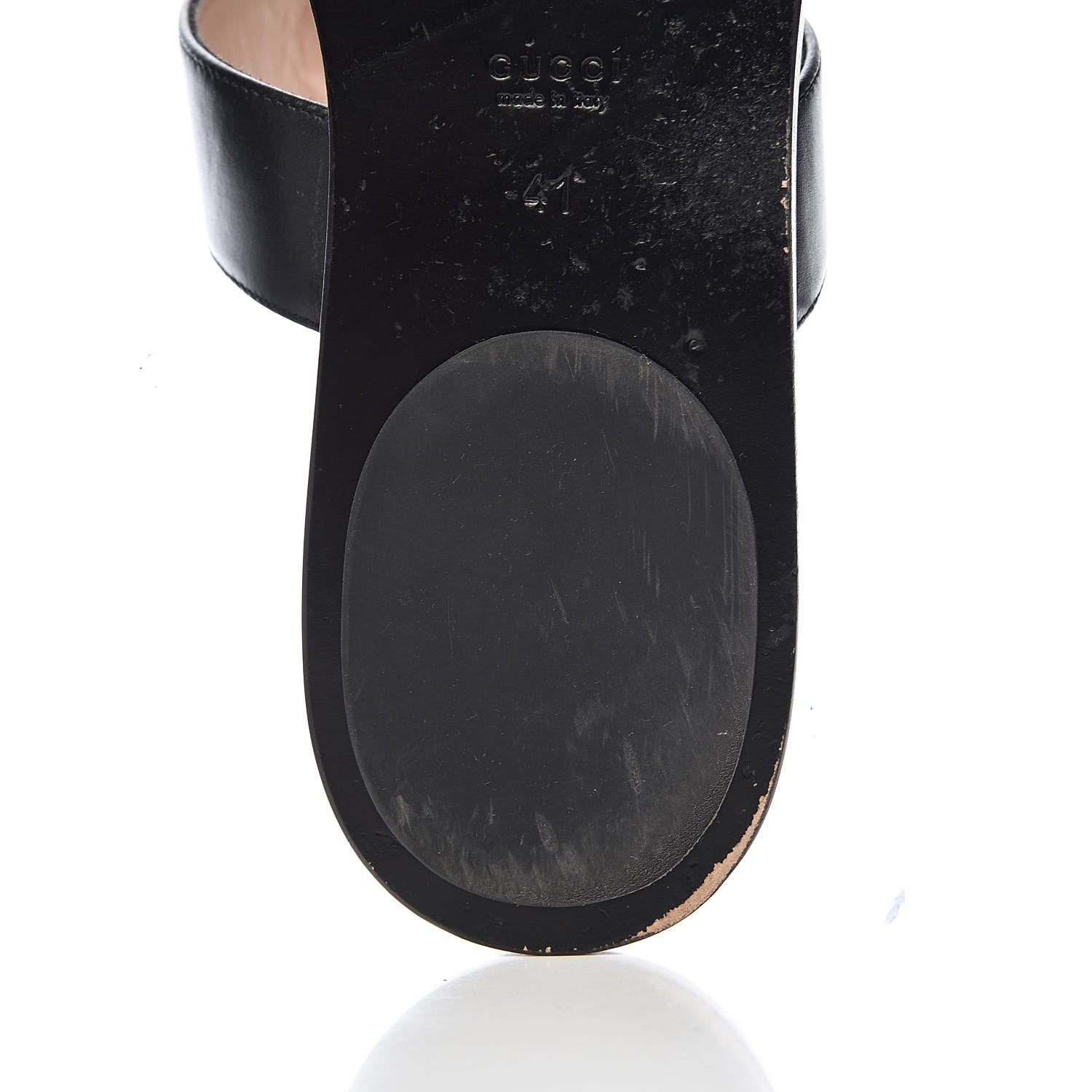 Gucci Calfskin GG Marmont Thong Sandals 41 Black 12 of 14
