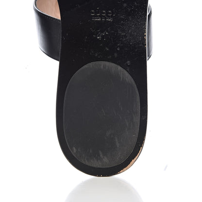 Gucci Calfskin GG Marmont Thong Sandals 41 Black 12 of 14