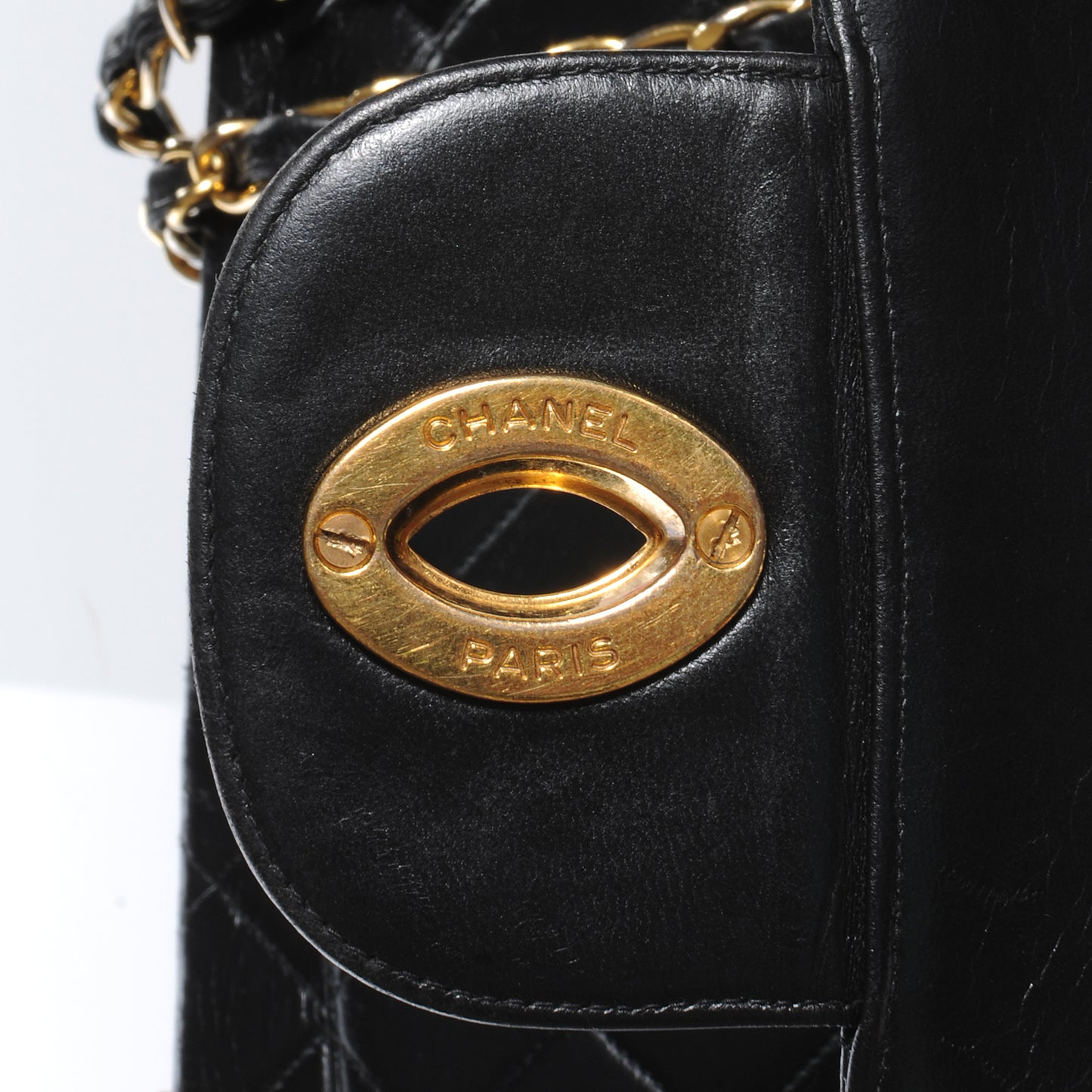 Lambskin Jumbo Flap Black