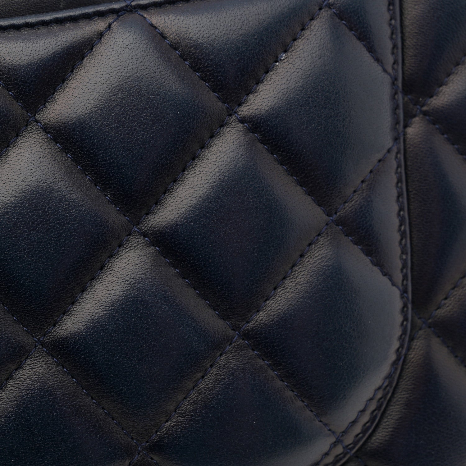 Chanel Lambskin Quilted Jumbo Double Flap Navy 14 of 14