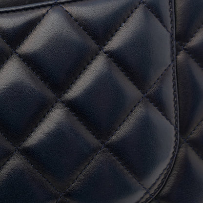 Chanel Lambskin Quilted Jumbo Double Flap Navy 14 of 14