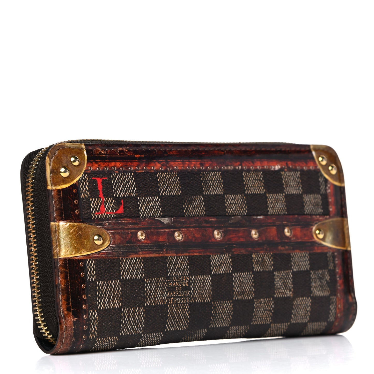 Transformed Damier Ebene Time Trunk Zippy Wallet