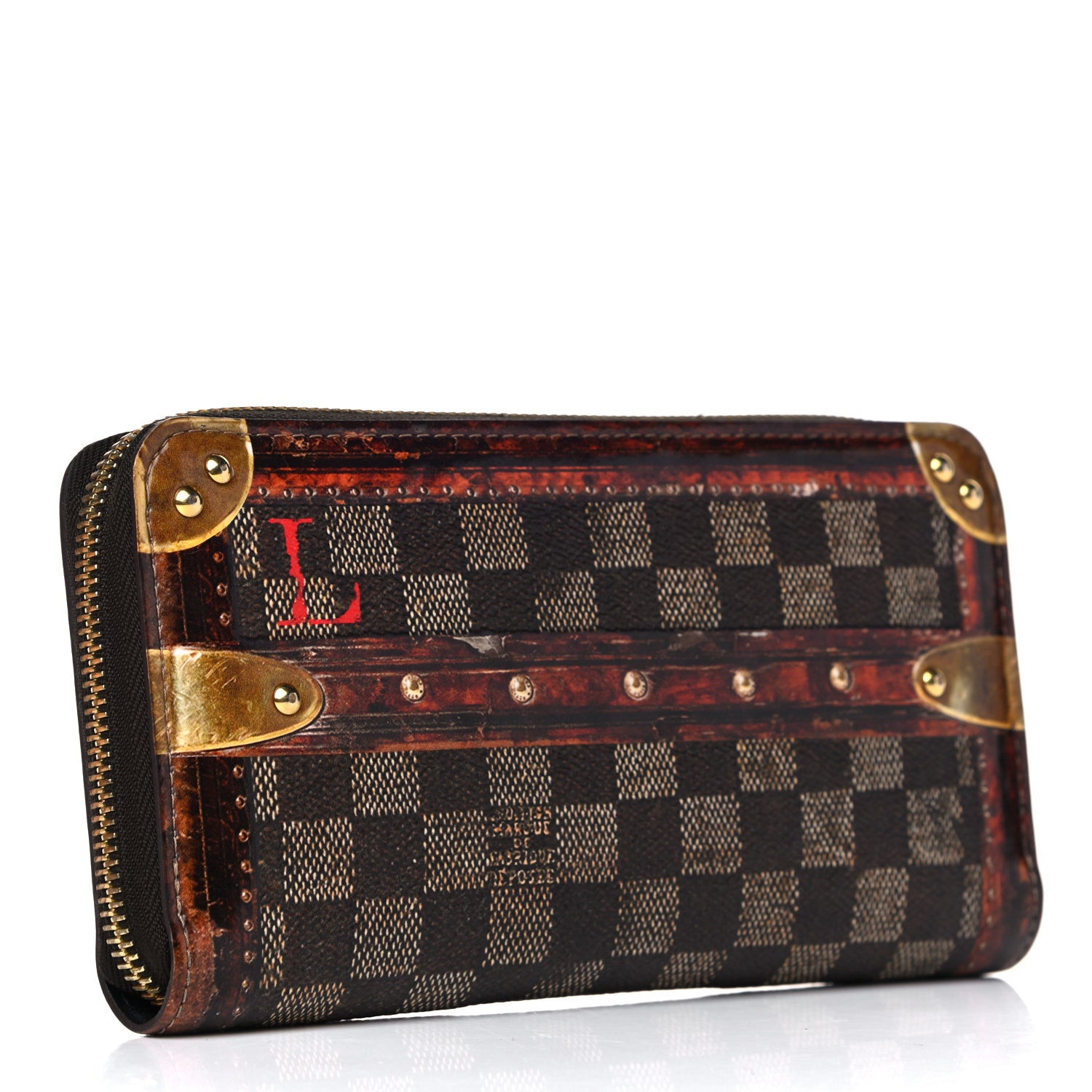 Louis Vuitton Transformed Damier Ebene Time Trunk Zippy Wallet 3 of 10