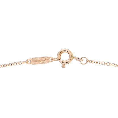 Tiffany 18K Rose Gold Diamond Metro Heart Pendant Necklace 4 of 4