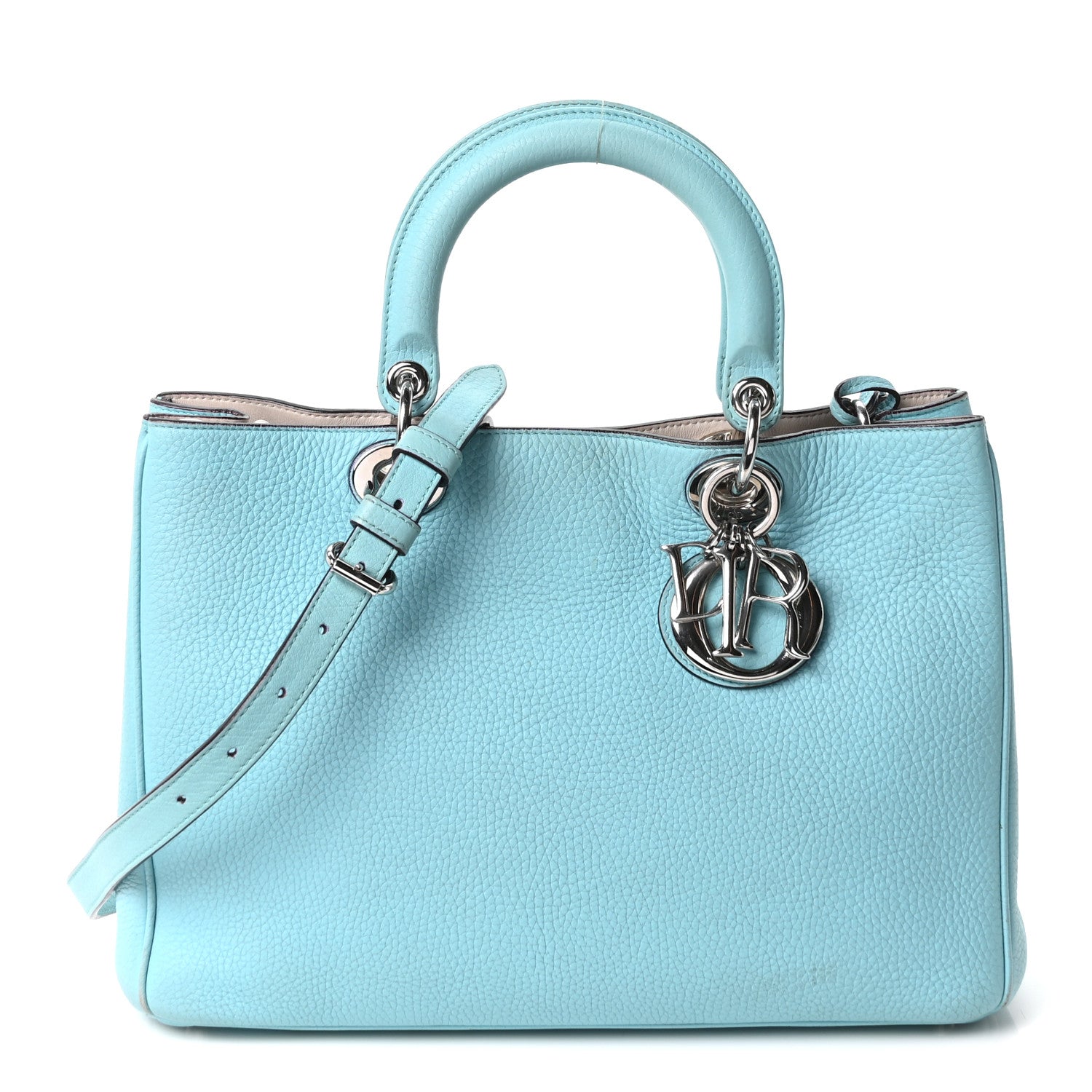 Christian Dior Bullcalf Medium Diorissimo Tote Light Blue 1 of 12