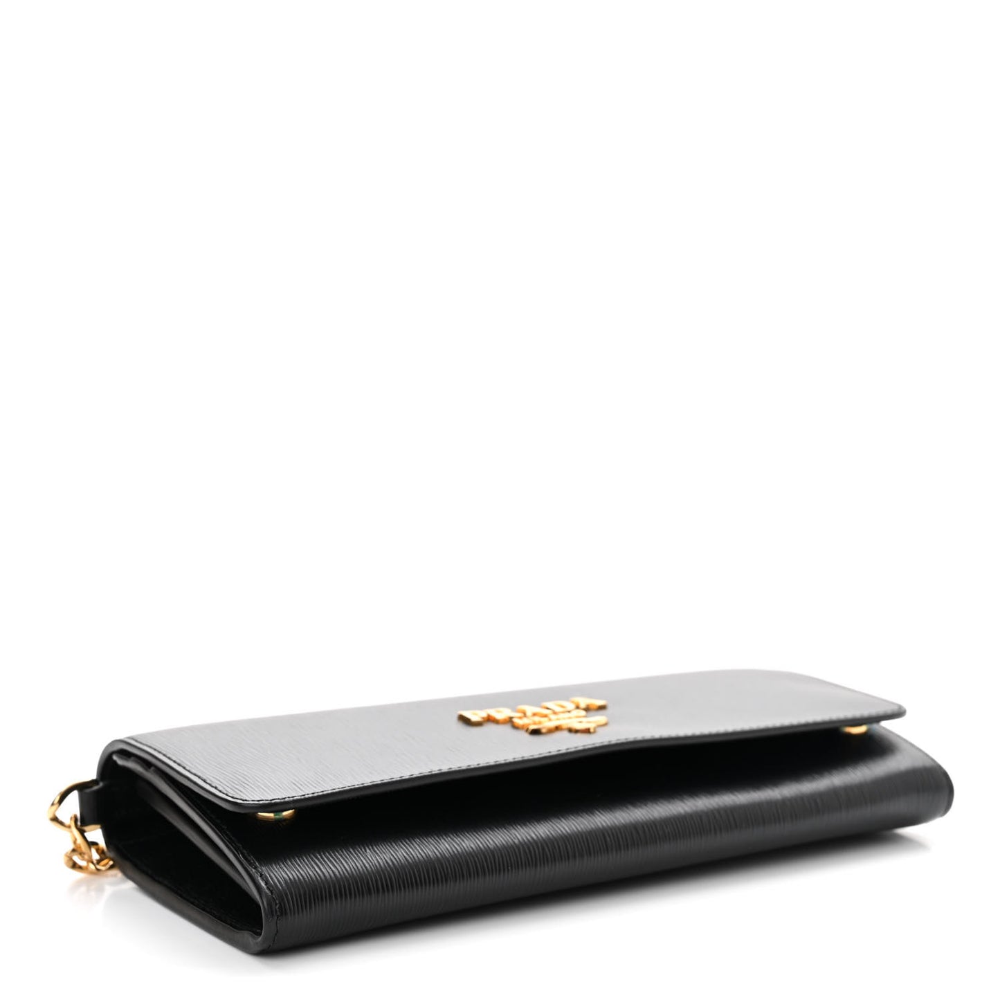 Vitello Move Metal Oro Chain Wallet Black