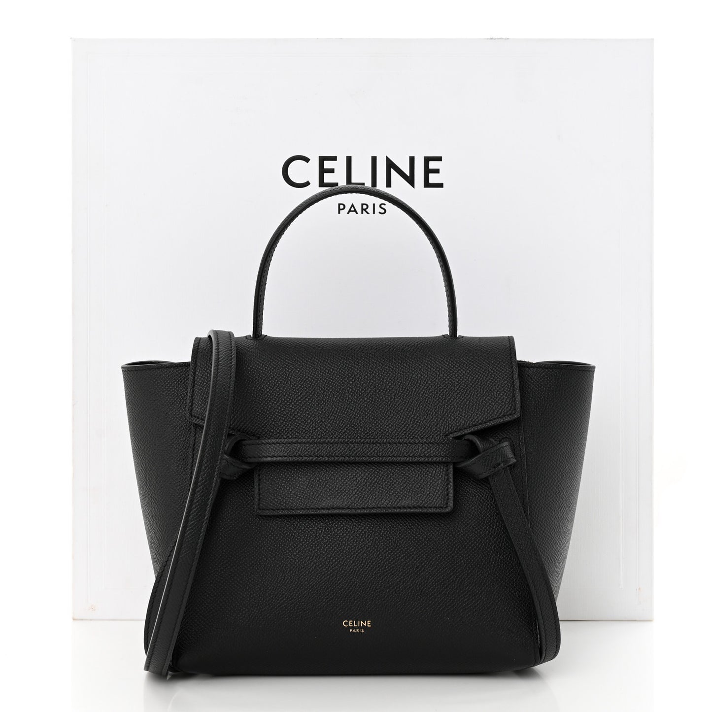 Grained Calfskin Nano Belt Bag Black