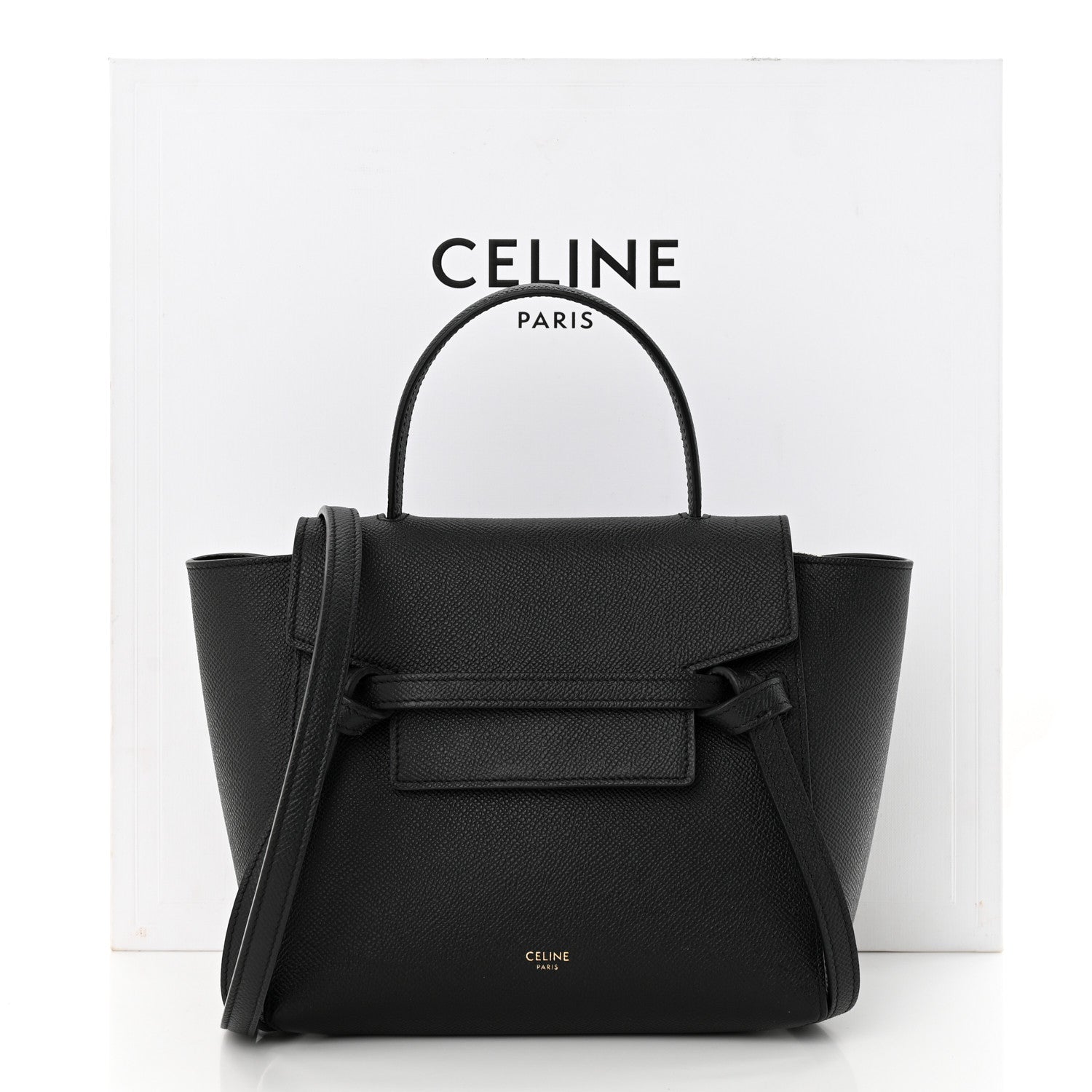 Celine Grained Calfskin Nano Belt Bag Black 11 of 11
