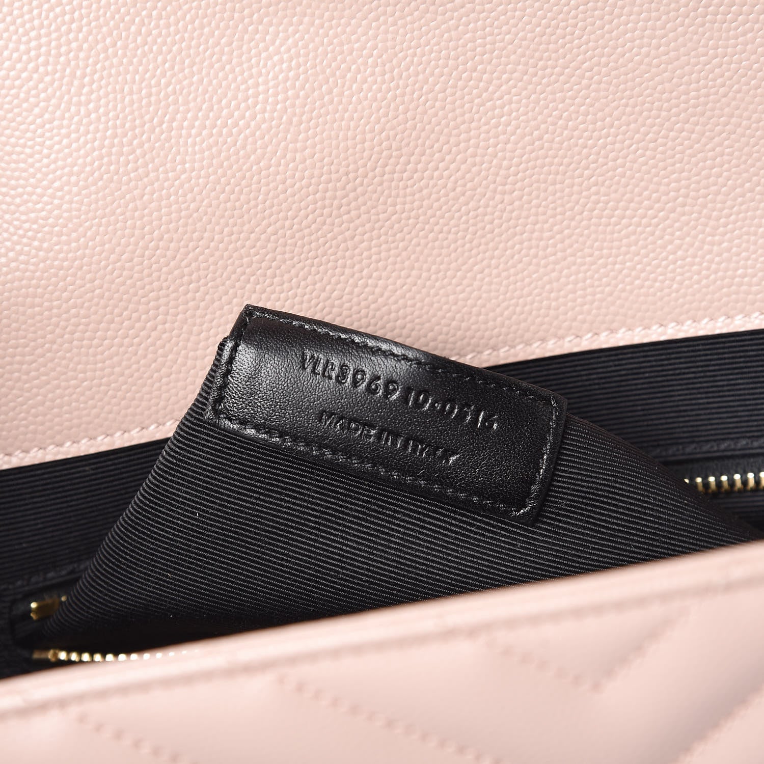 Saint Laurent Grain De Poudre Matelasse Chevron Large Monogram Satchel Rose Antic 7 of 9