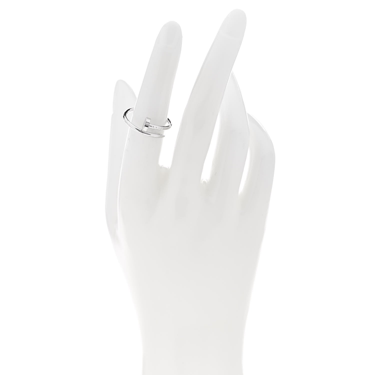 Cartier 18K White Gold Small Juste Un Clou Ring 53 6.25 2 of 5