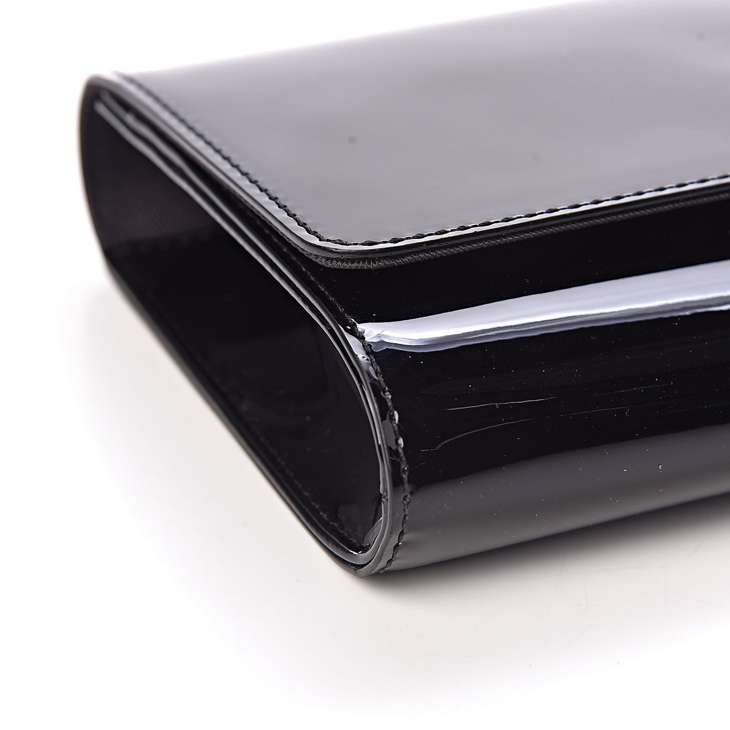 Patent Louise Clutch Black