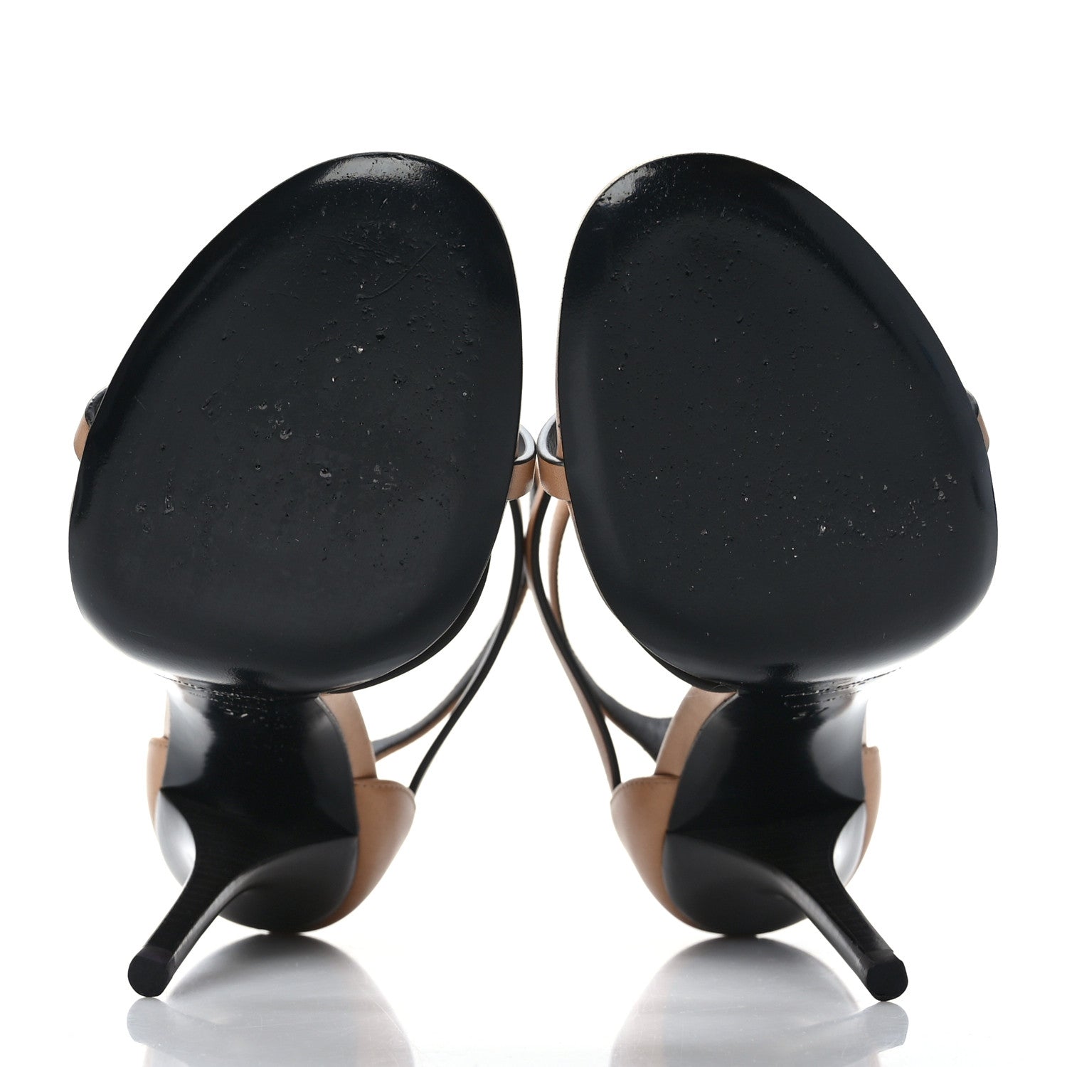 Saint Laurent Calfskin Cassandra 100 Sandals 37 Gold Brown 5 of 7