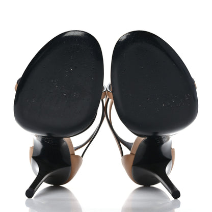 Saint Laurent Calfskin Cassandra 100 Sandals 37 Gold Brown 5 of 7