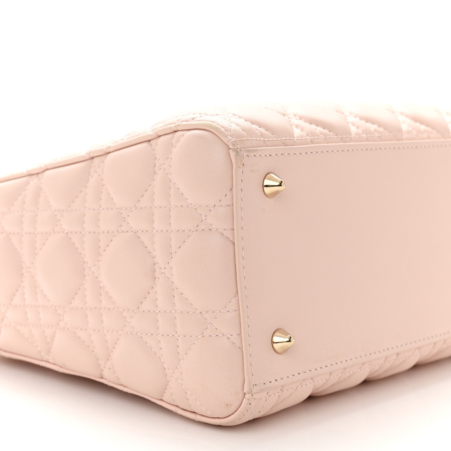 Christian Dior CHRISTIAN DIOR Lambskin Cannage Medium Lady Dior Light Pink 8 of 10